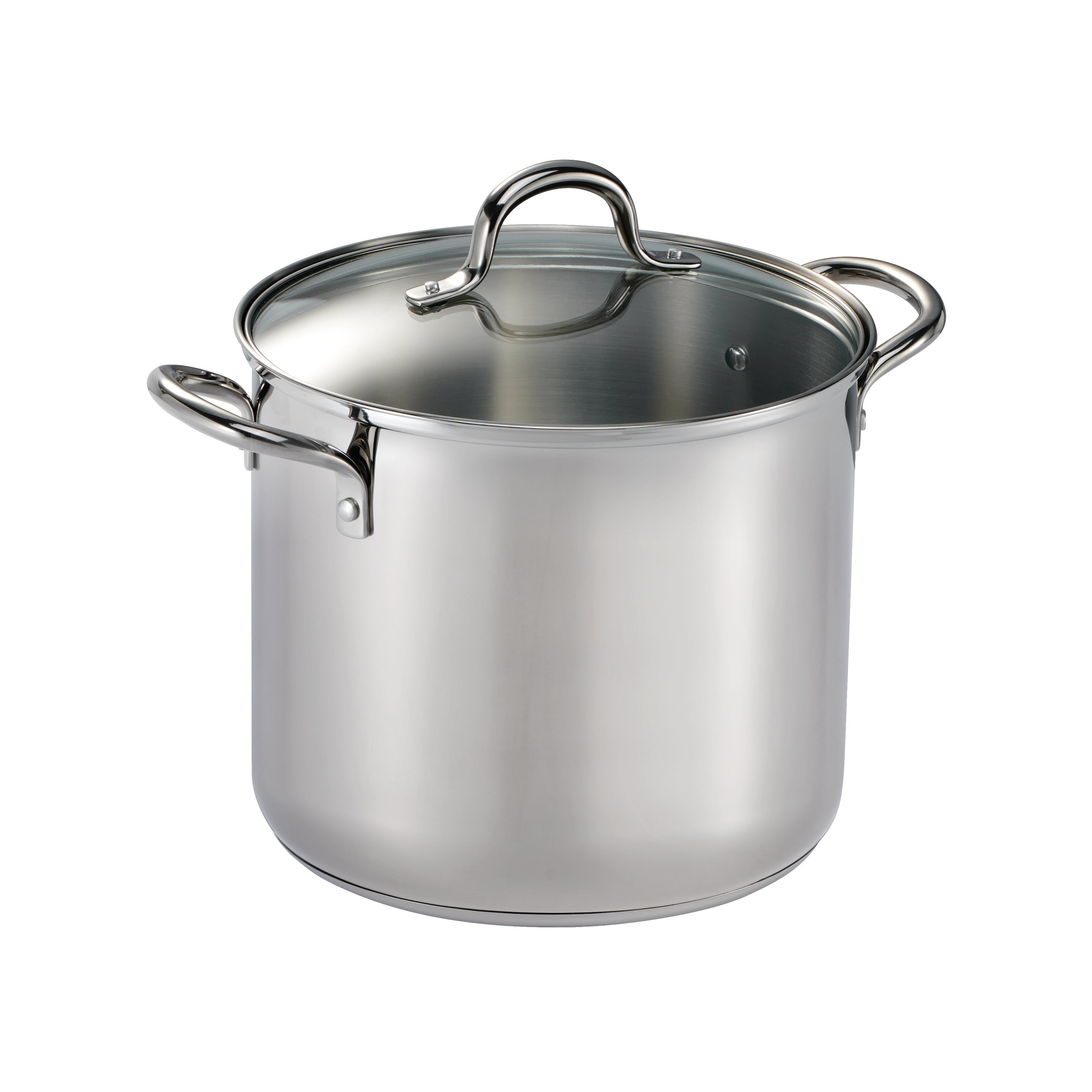 Tramontina Covered Stainless Steel Stock Pot, 12 Qt