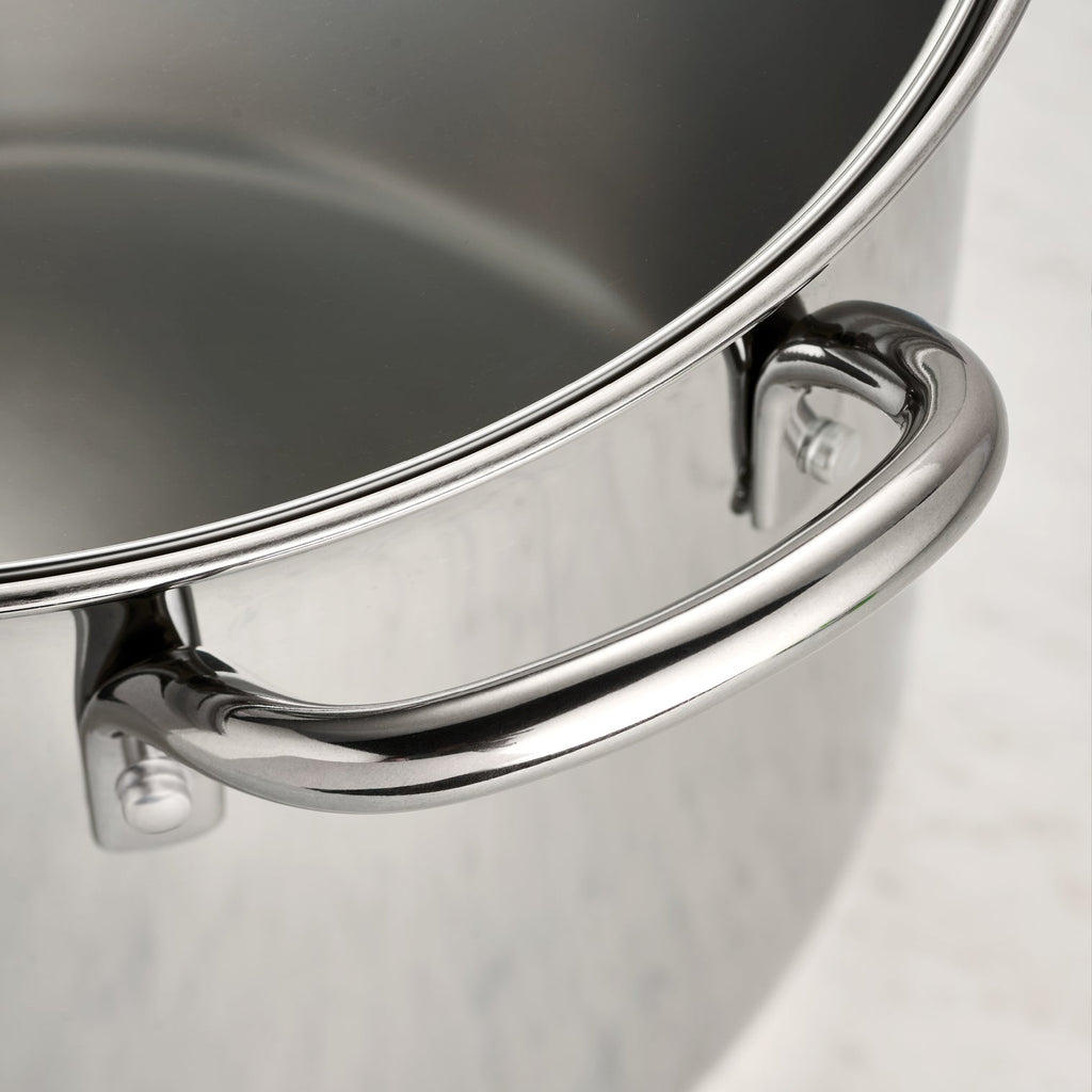 Tramontina Covered Stainless Steel Stock Pot, 12 Qt